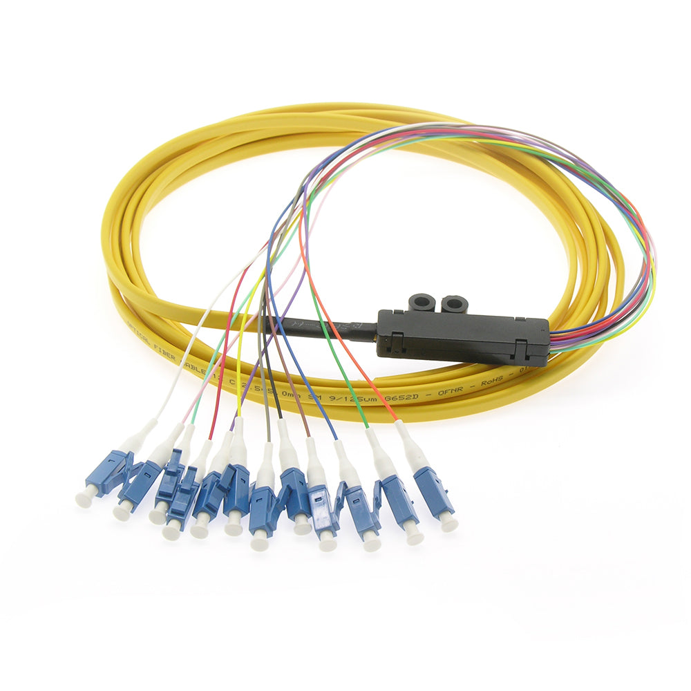 12-Fiber LC/UPC Singlemode Flat Ribbon Pigtail 12-Fiber LC/UPC Singlemode Flat Ribbon Pigtail